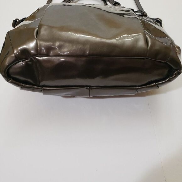 Coach 18627 Madison Pewter Patent Leather Lindsey - Picture 6 of 16